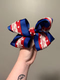 4th of July Blue Bow